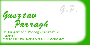 gusztav parragh business card